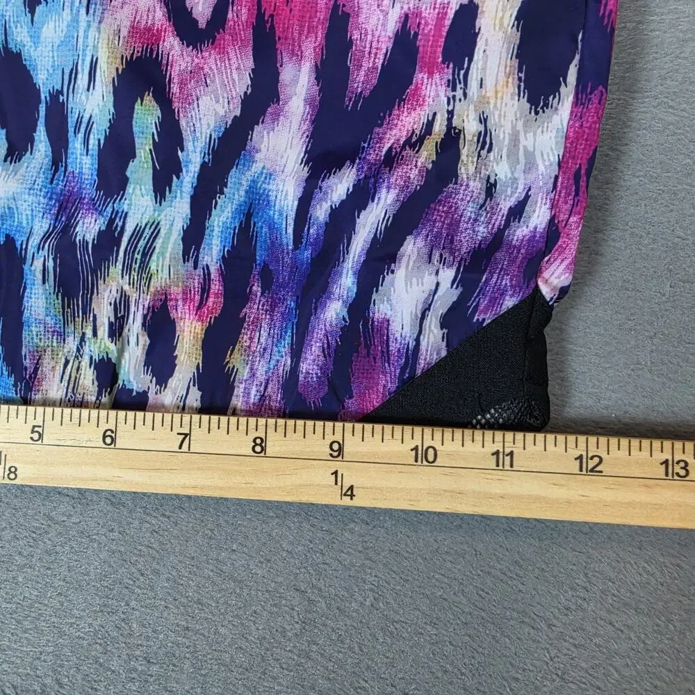 Original Fables Men's Swim Trunks Size Small Purple Blue Pink Leopard Print Shor